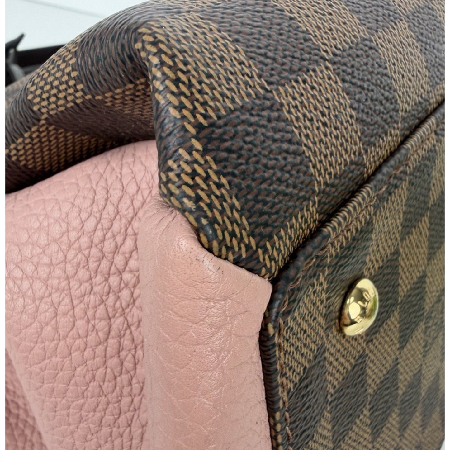 Louis Vuitton Normandy Handbag in Magnolia Damier Ebene Coated Canvas 2017 S