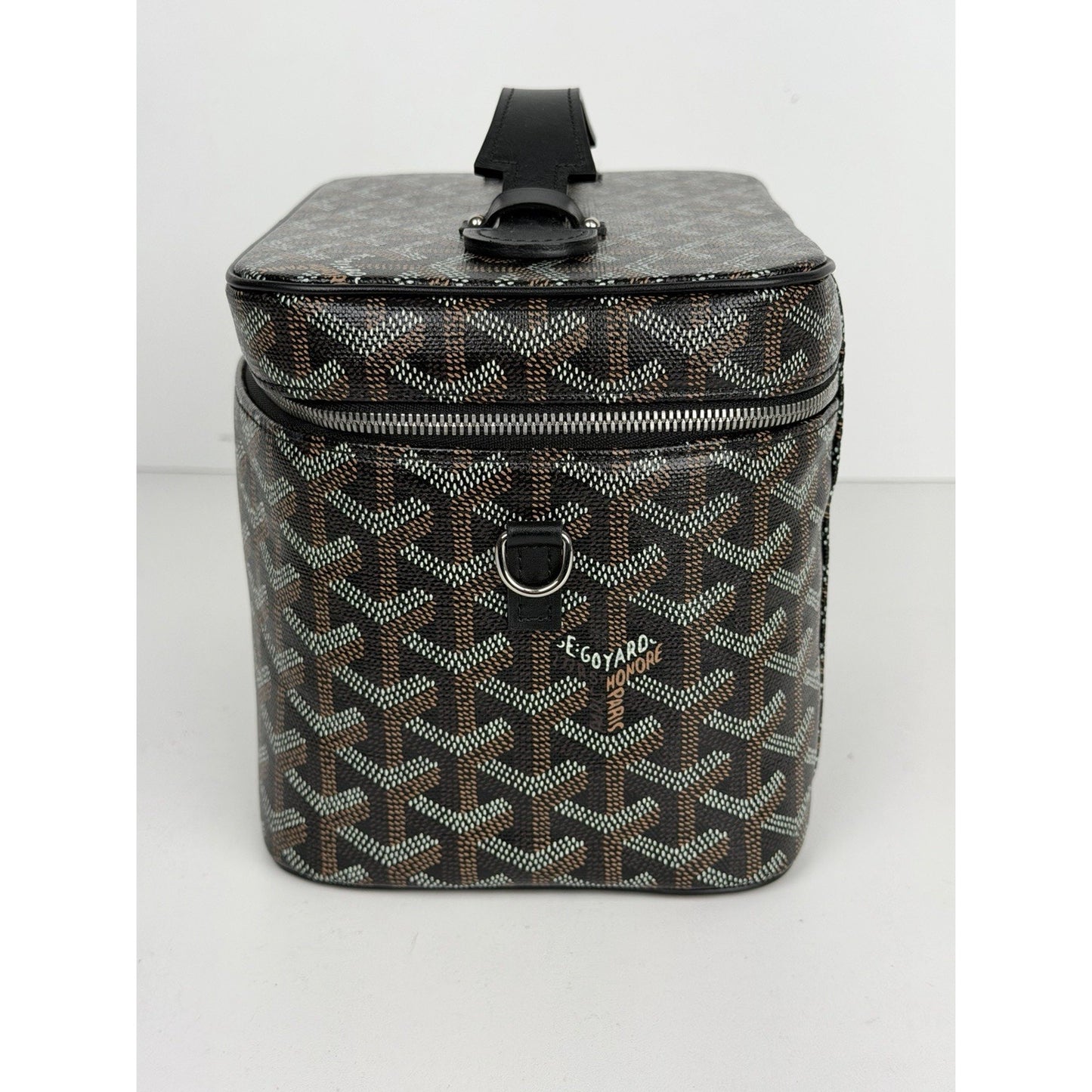 Goyard Muse Vanity Case PM Goyardine Pattern Coated Canvas Leather Handle B4