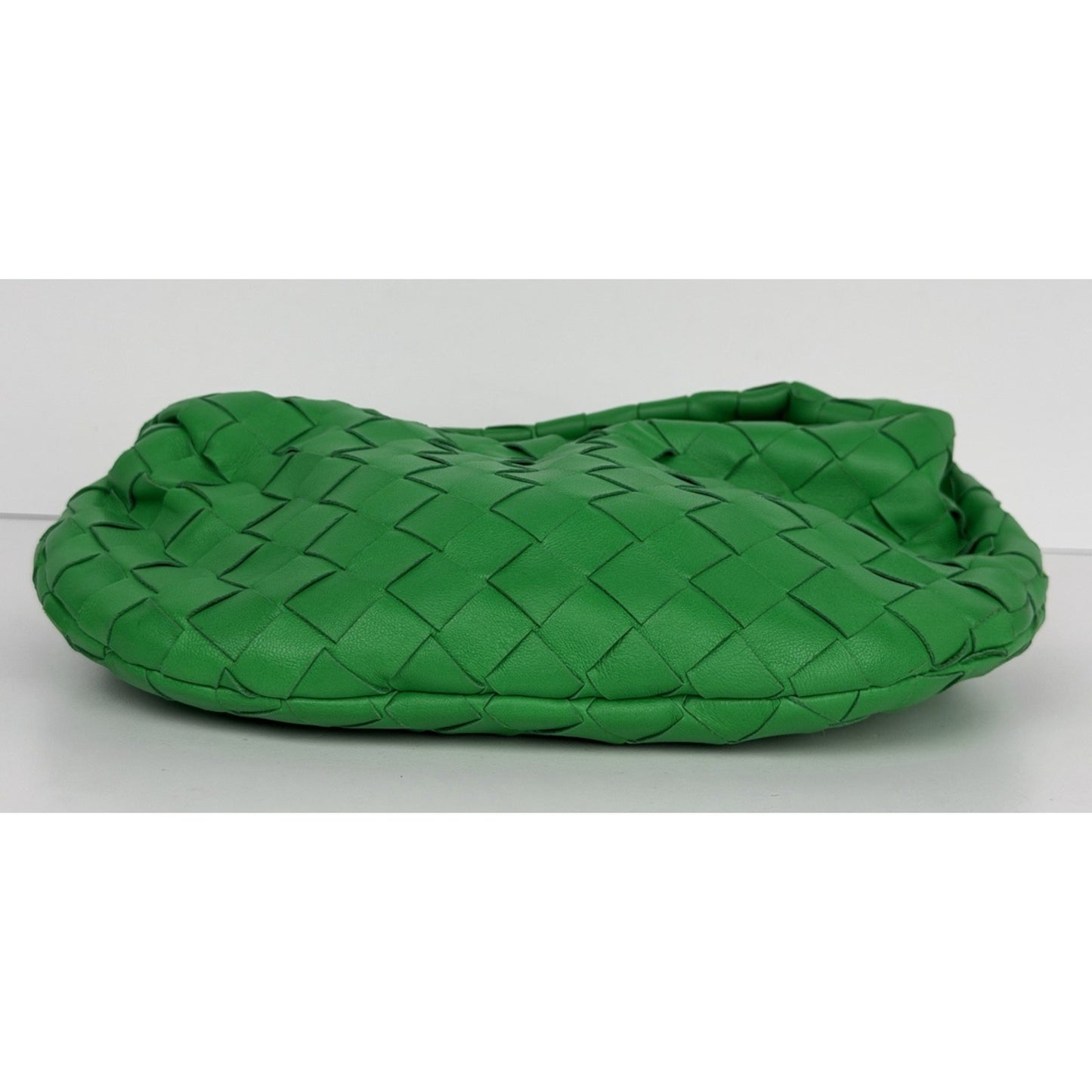 Bottega Veneta Mini Jodie Bag in Parakeet Green Intrecciato Woven Leather S10