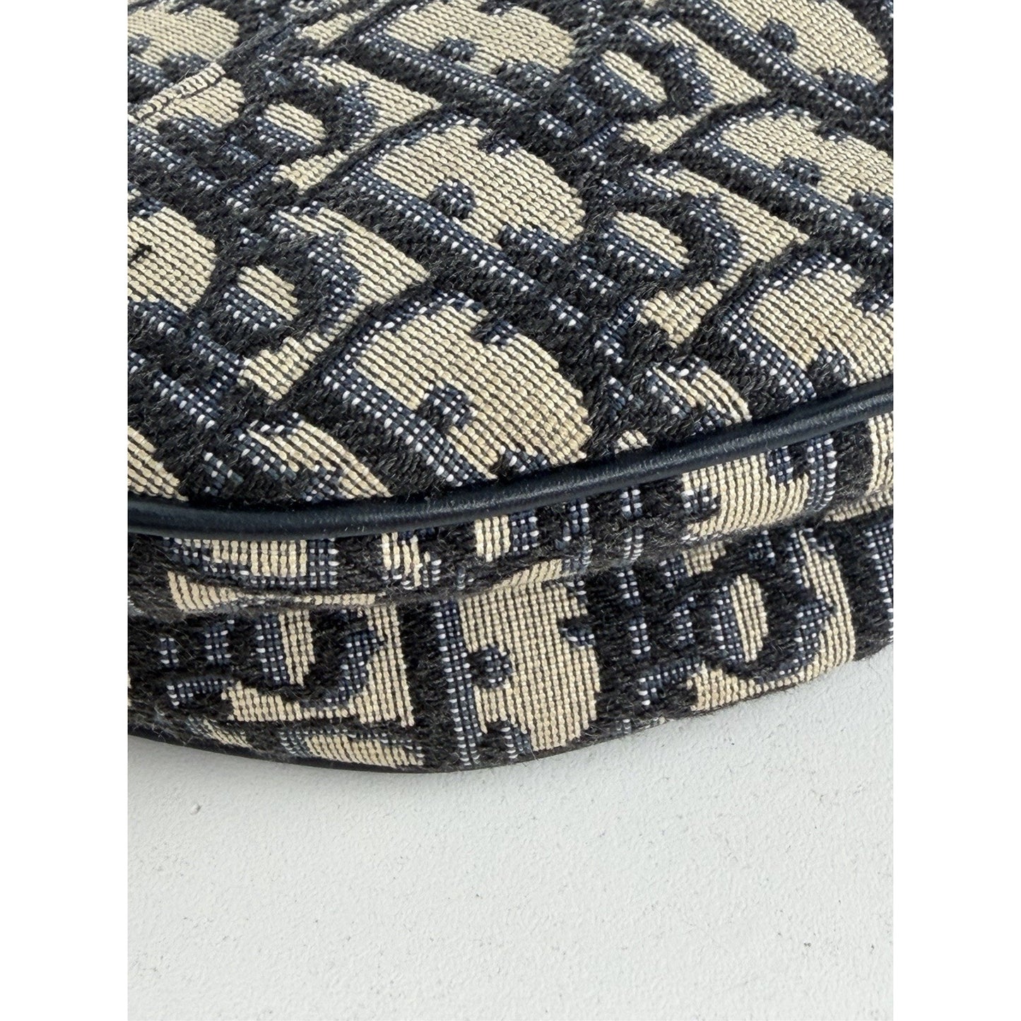 Dior Saddle Bag Mini in Blue Oblique Jacquard Canvas Gold-Tone Hardware 2019 E-8