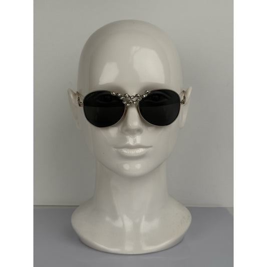 Chanel Pilot Sunglasses A71582 with Crystal Detail Across the Bridge