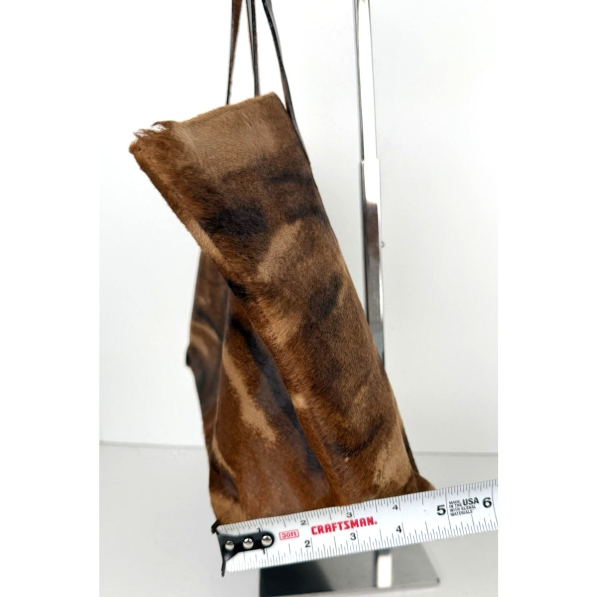 Fendi Animal Print Pony Hair Tote Bag Vintage S-06