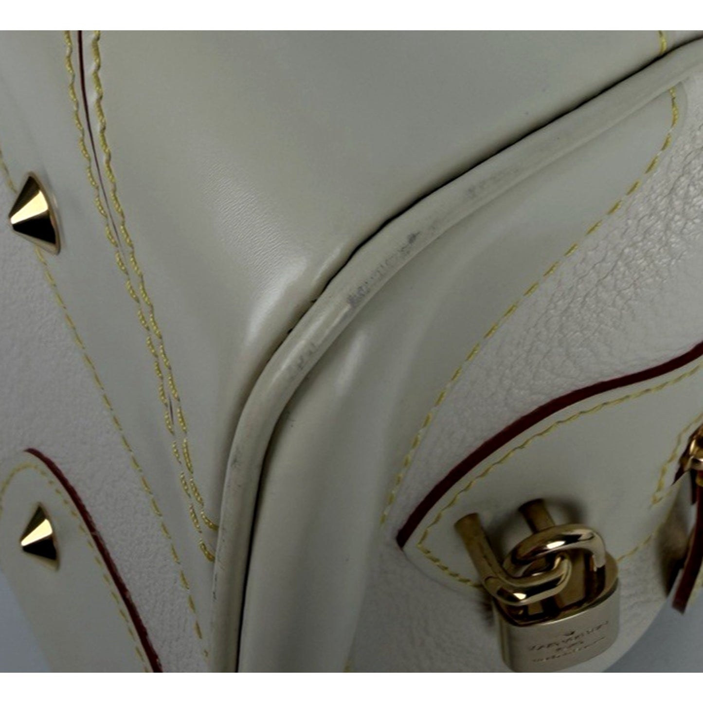 Louis Vuitton Le Radieux Bag in Neutral White Goatskin Leather 2008 S