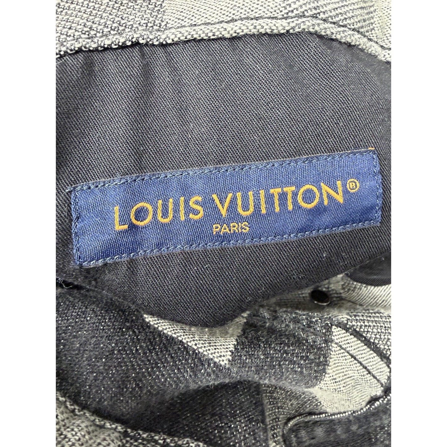 Louis Vuitton Damoflage Denim Skate Pants in Washed Black Tone 33 Size