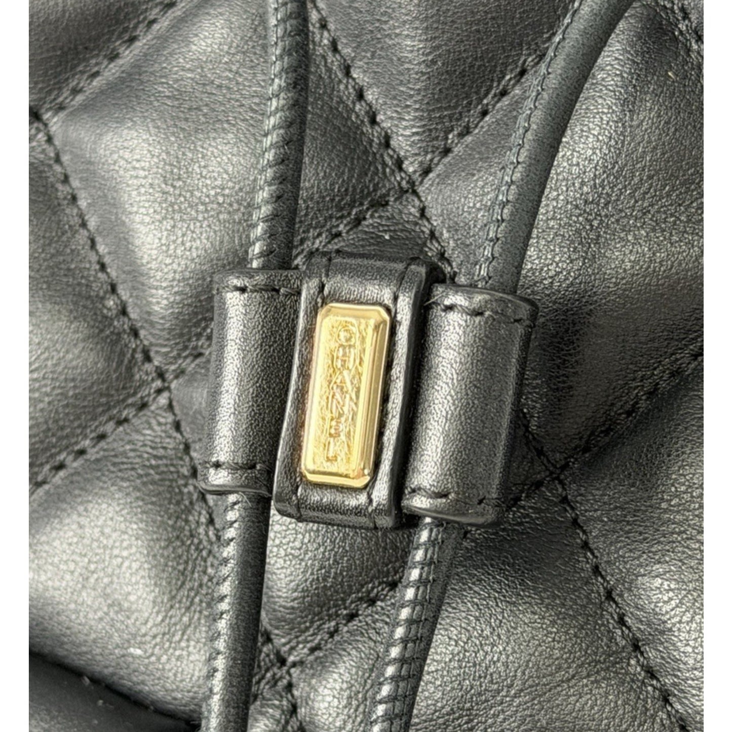Chanel Double Pocket Drawstring Backpack F1