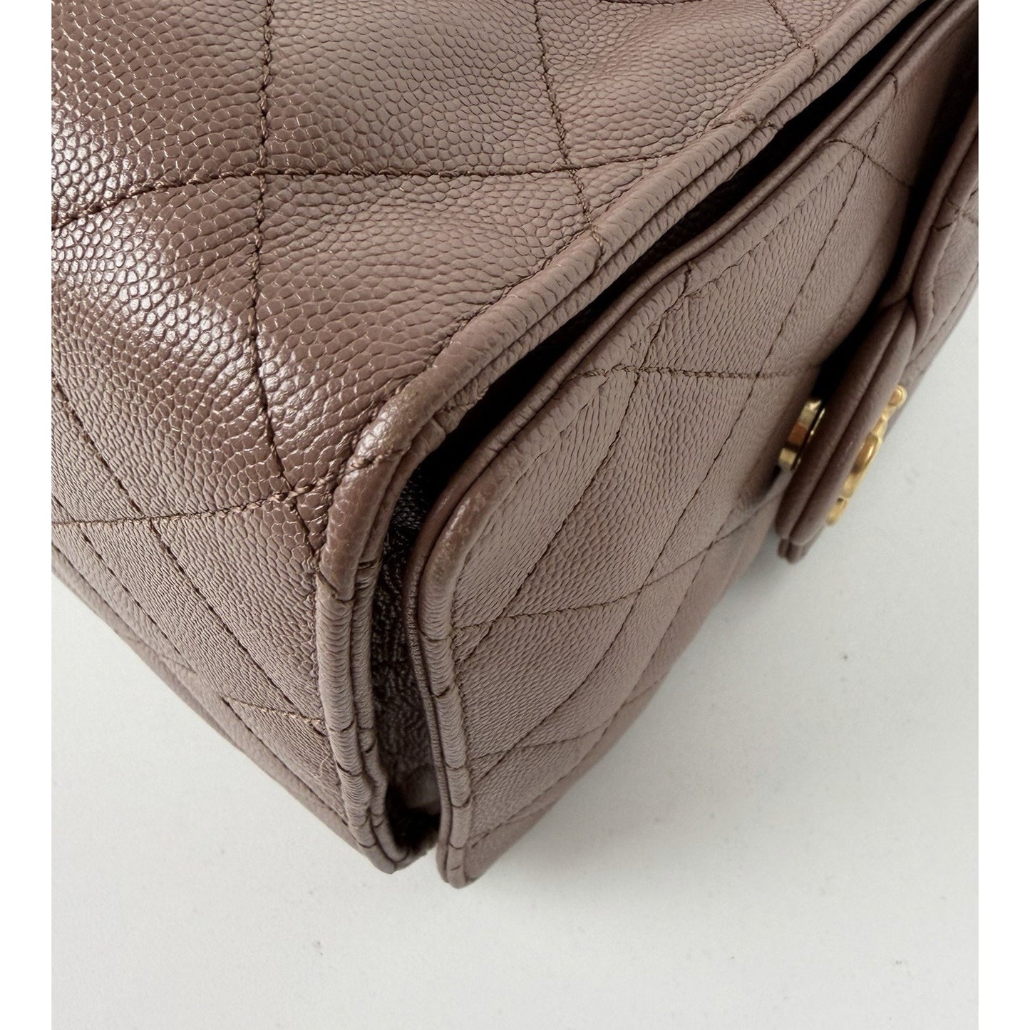 Chanel Medium 25 Hobo Bag is Mauve Quilted Caviar Leather 2022 E8