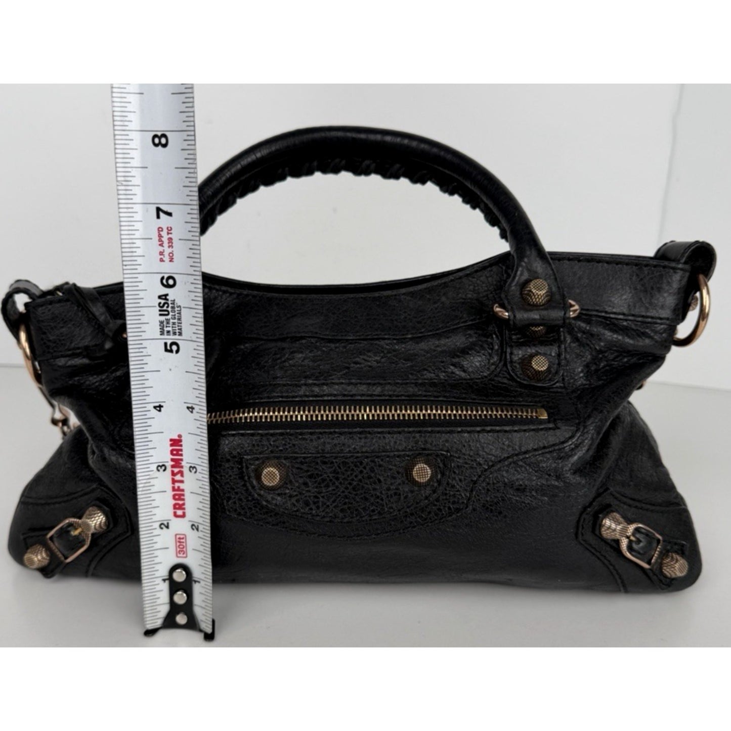 Balenciaga Agneau Giant 12 Mini City in Black Leather and Gold-Tone Hardware S12