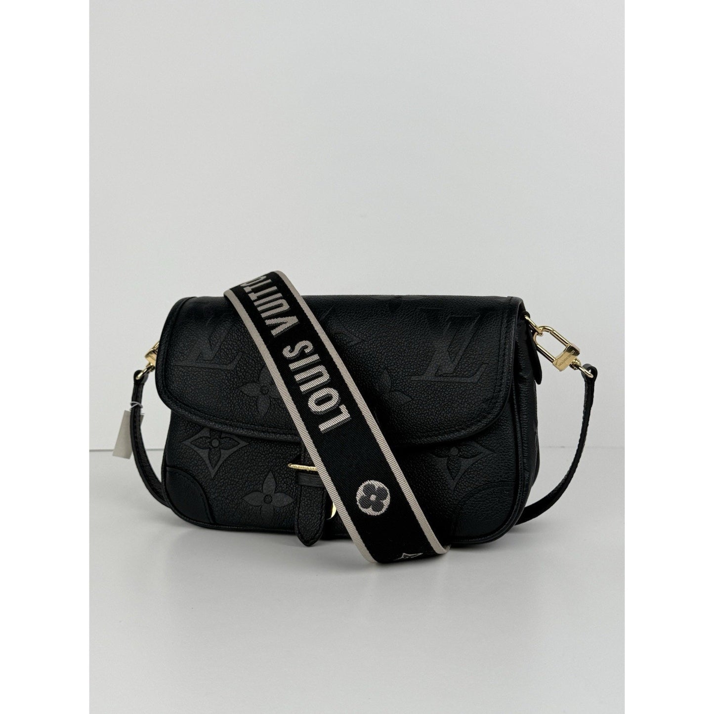 LOUIS VUITTON Empreinte Monogram Giant Diane Black Women’s Shoulder Bag