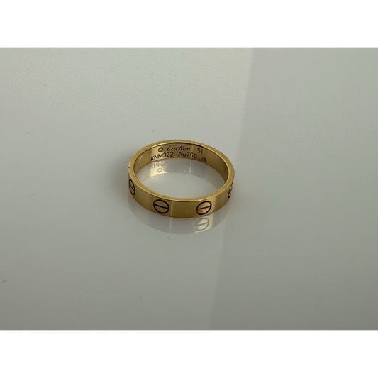 Cartier Love Round Ring 18k Yellow Gold KNM322
