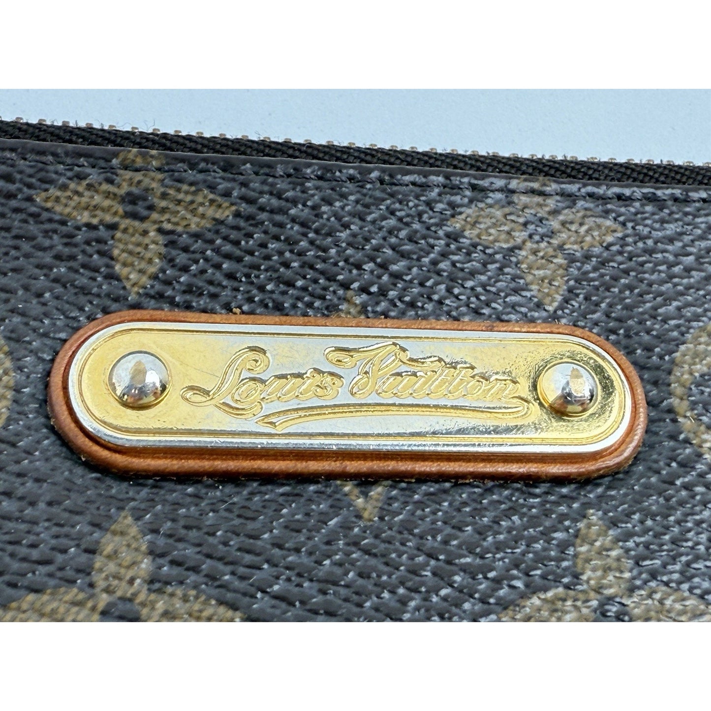Louis Vuitton Pochette Milano Brown Coated Canvas Women's Shoulder Bag