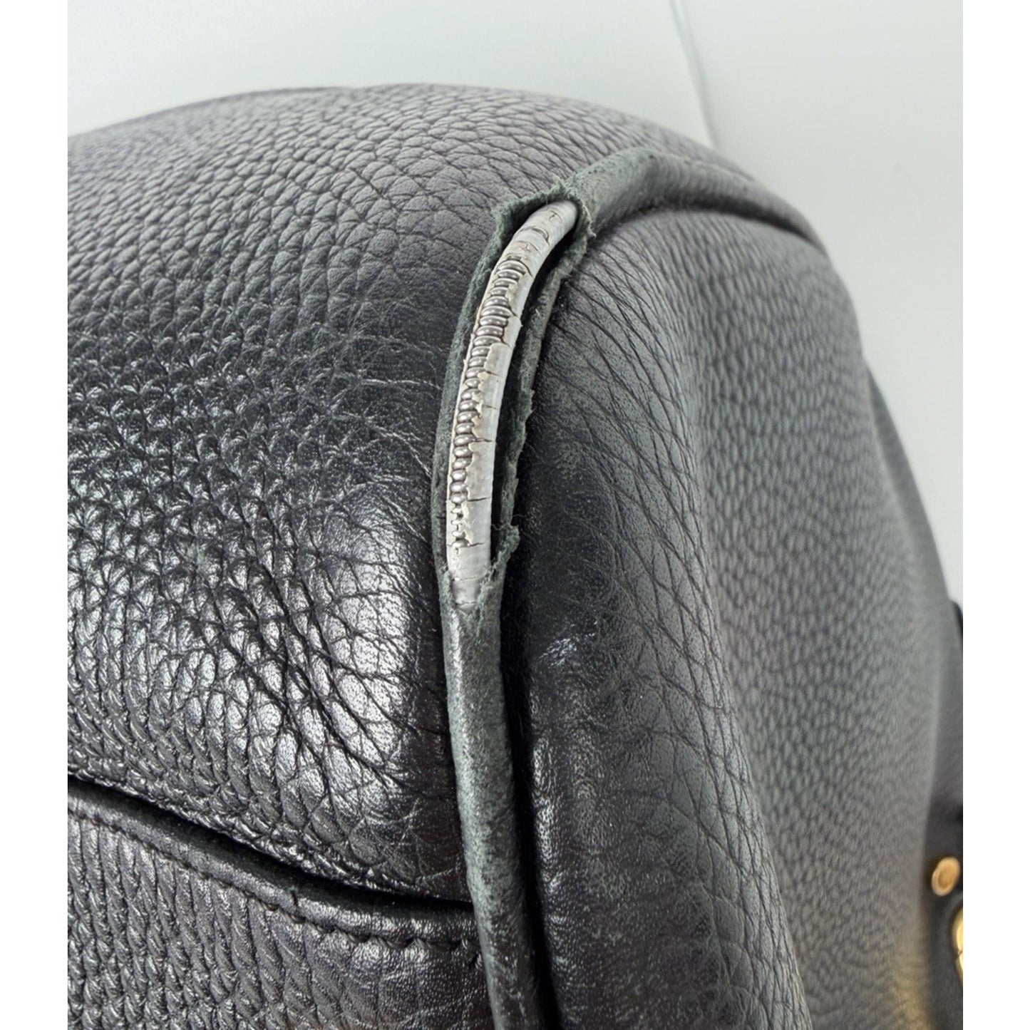 Tom Ford Weekend Black Grained Leather Duffle Bag Unisex&Gold-Tone Hardware