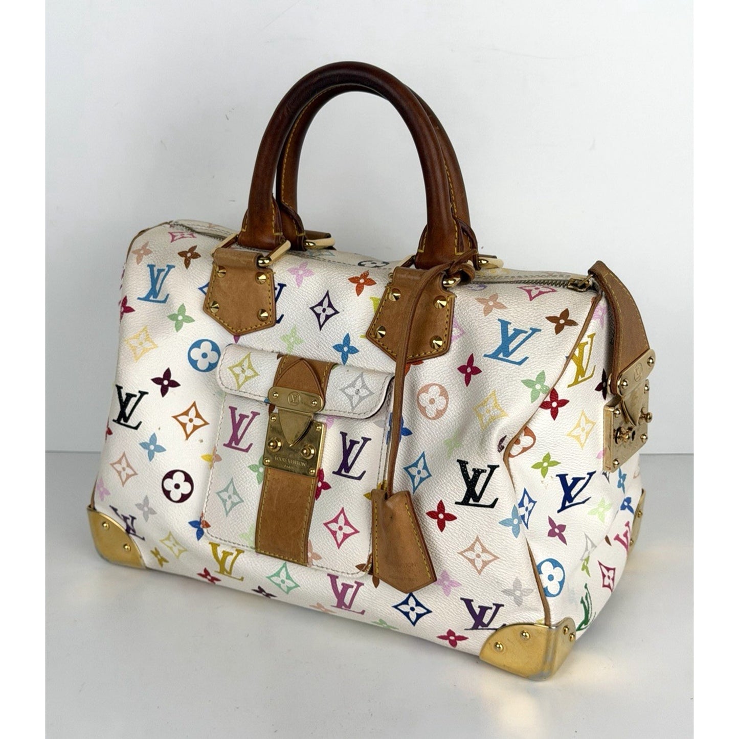 Louis Vuitton x Takashi Murakami Speedy Bag 30 in Monogram Multicolore 2004 S-08
