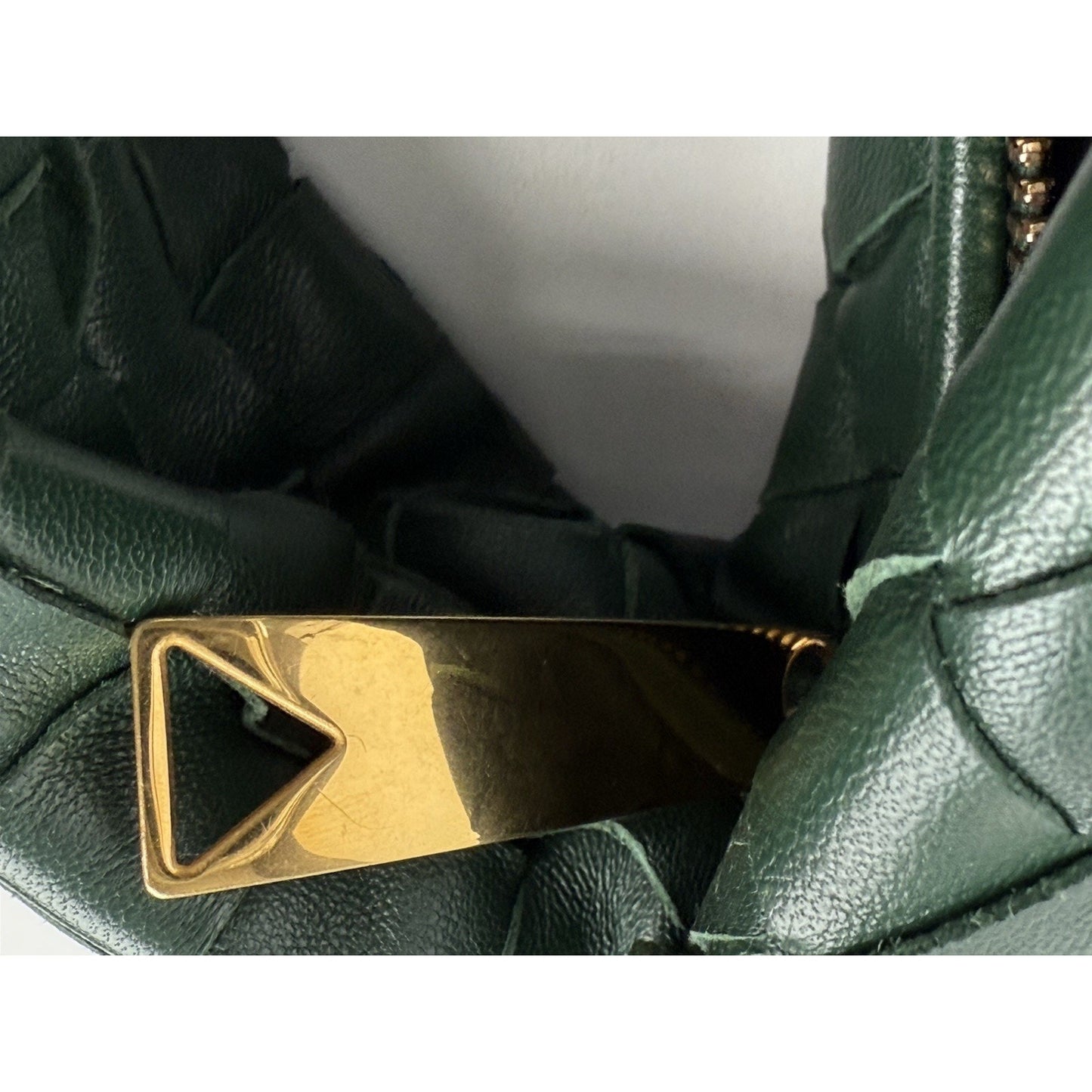 BOTTEGA VENETA Jodi Mini Hobo Green Intereciato Nappa Candy Top Handle Bag
