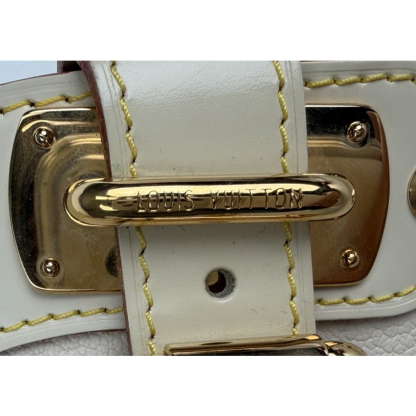 Louis Vuitton Le Radieux Bag in Neutral White Goatskin Leather 2008 S