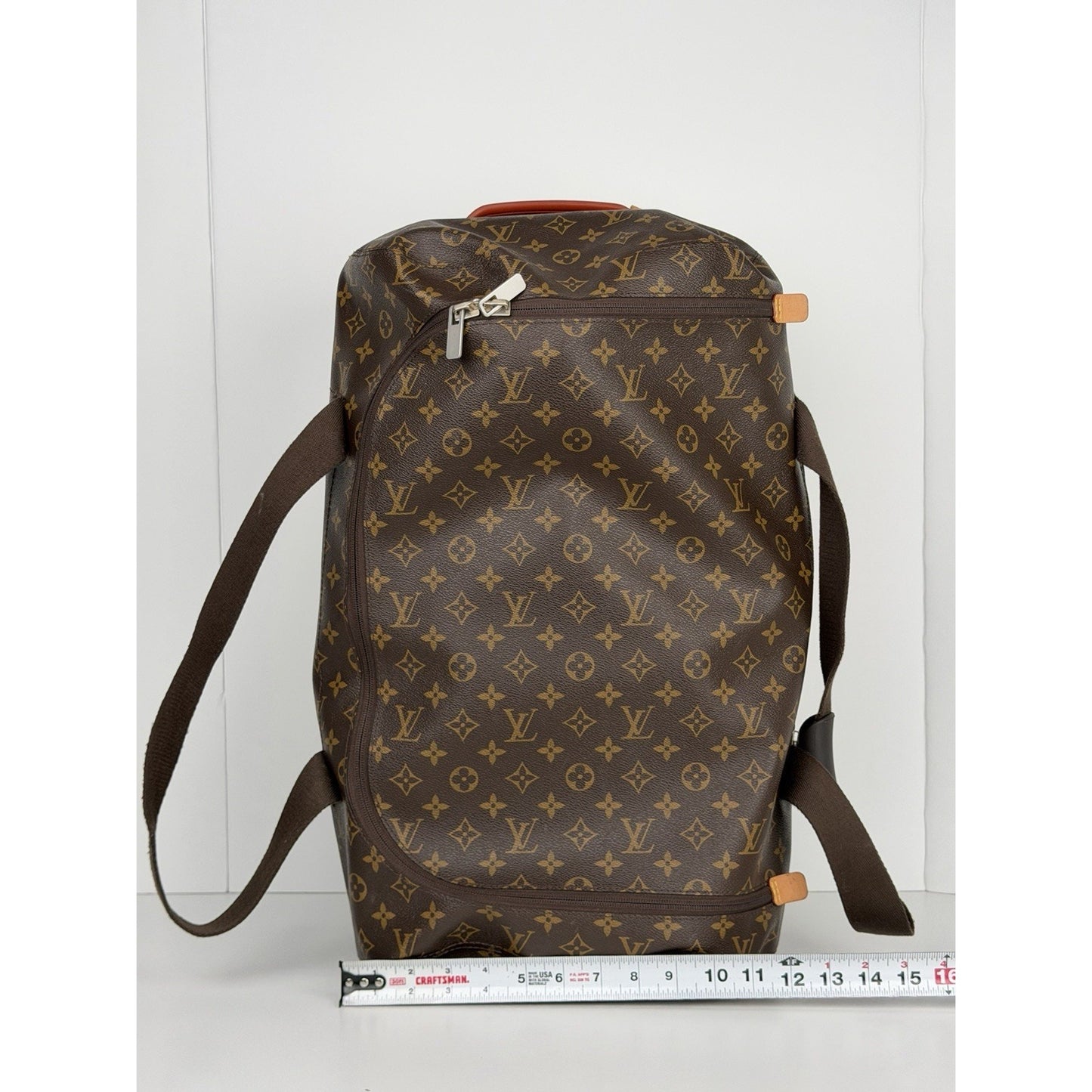 Louis Vuitton Horizon Soft 55 Rolling Duffle Bag in Brown Monogram Canvas 2019