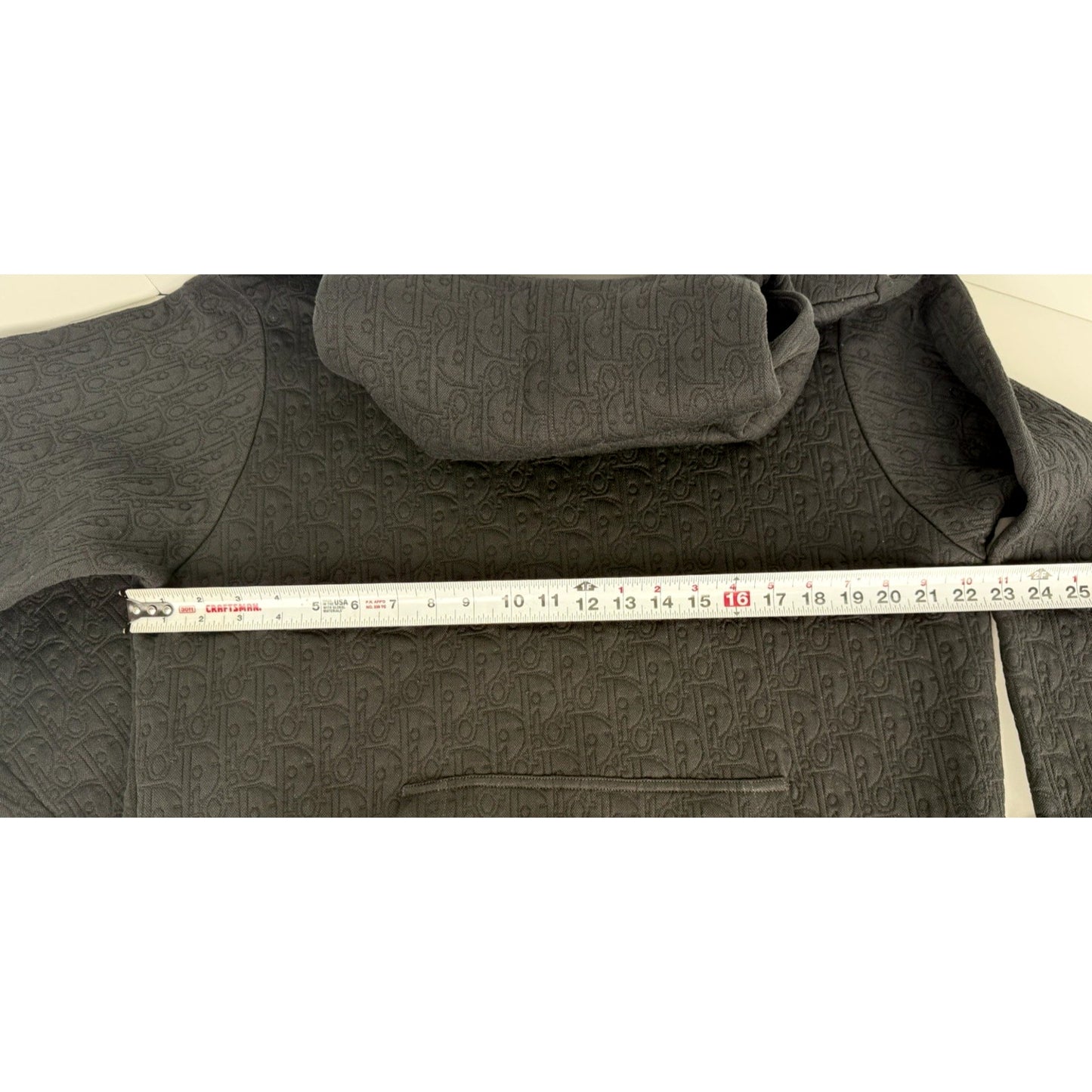 Dior Men Oblique Hooded Sweatshirt in Black Cotton-Blend Jersey