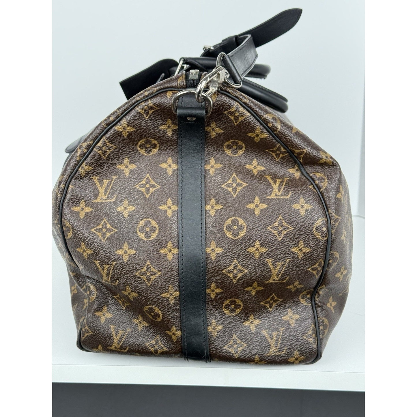 Louis Vuitton Keepall Bandouliere Bag Macassar Monogram Canvas 55