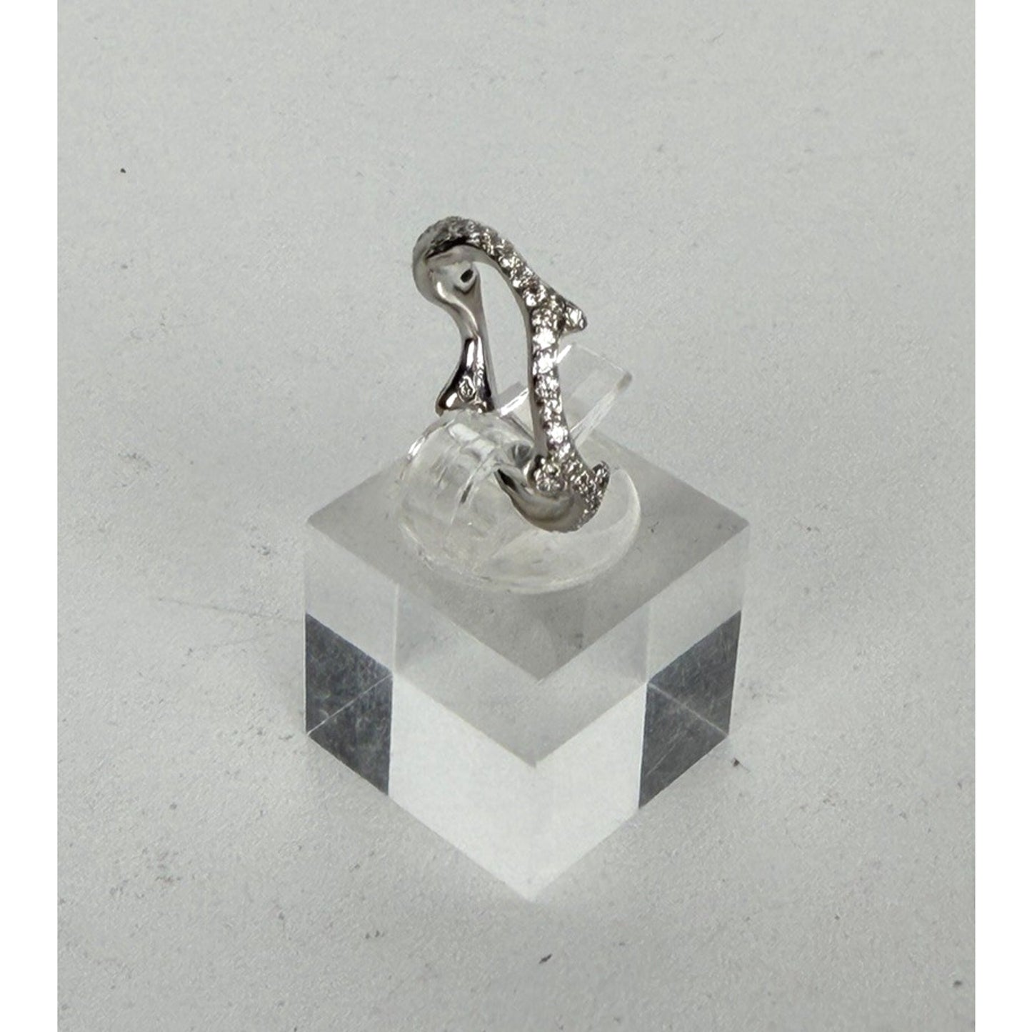 Dior Bois de Rose Ring with Diamonds in 18k White Gold Size 5.5