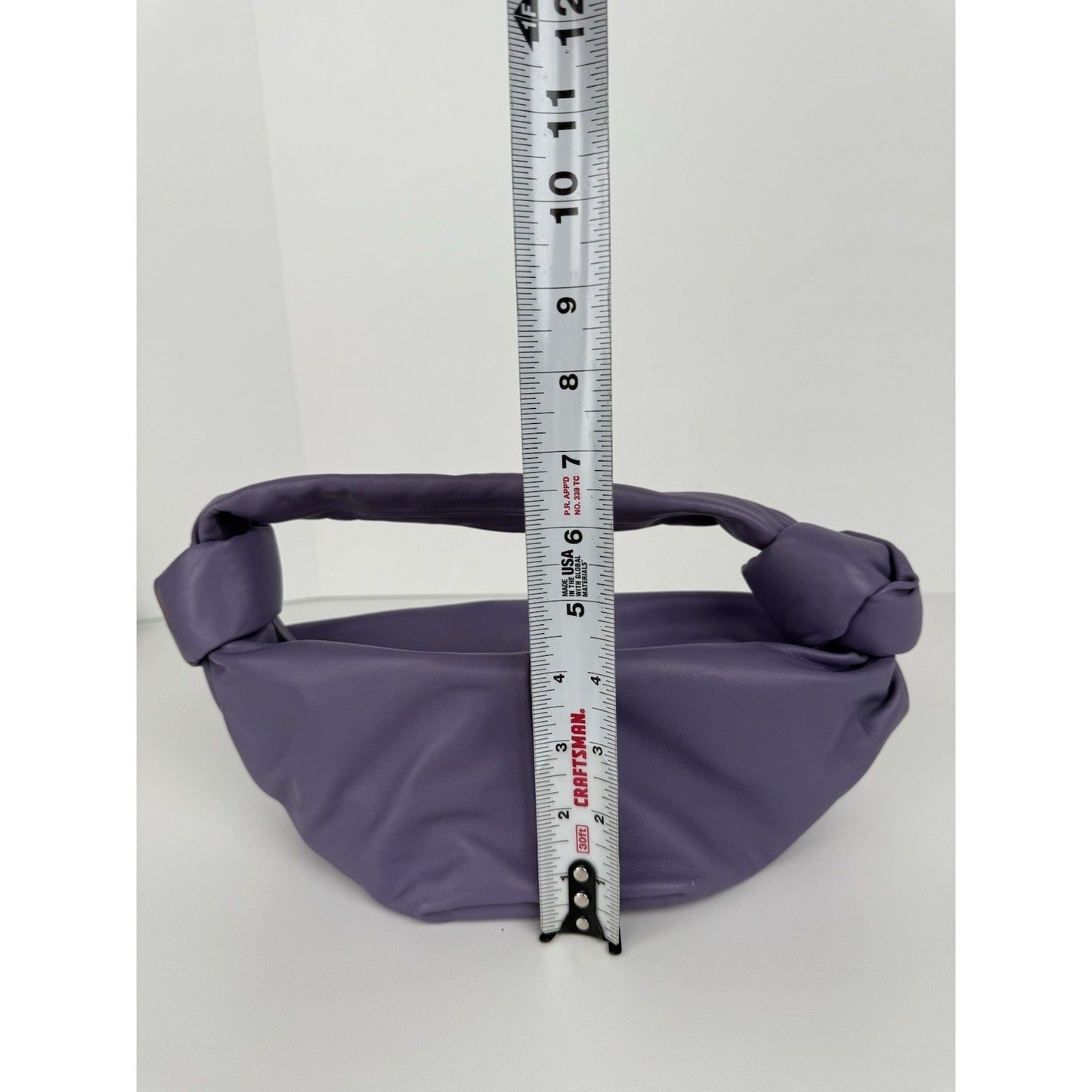 Bottega Veneta Mini Double Knot Purple Leather