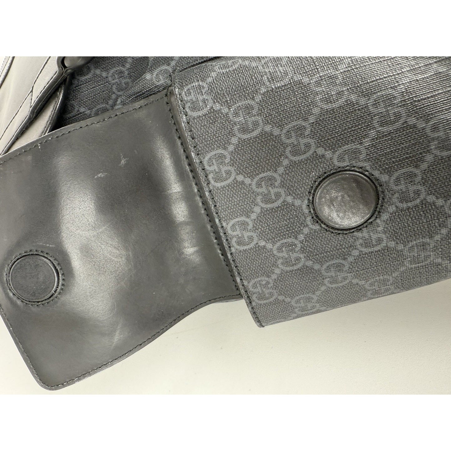 GUCCI GG Supreme Black Canvas Backpack