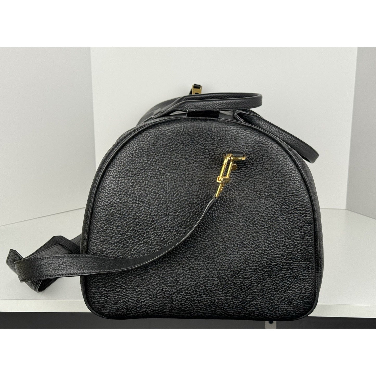Tom Ford Weekend Black Leather Duffle Bag Unisex