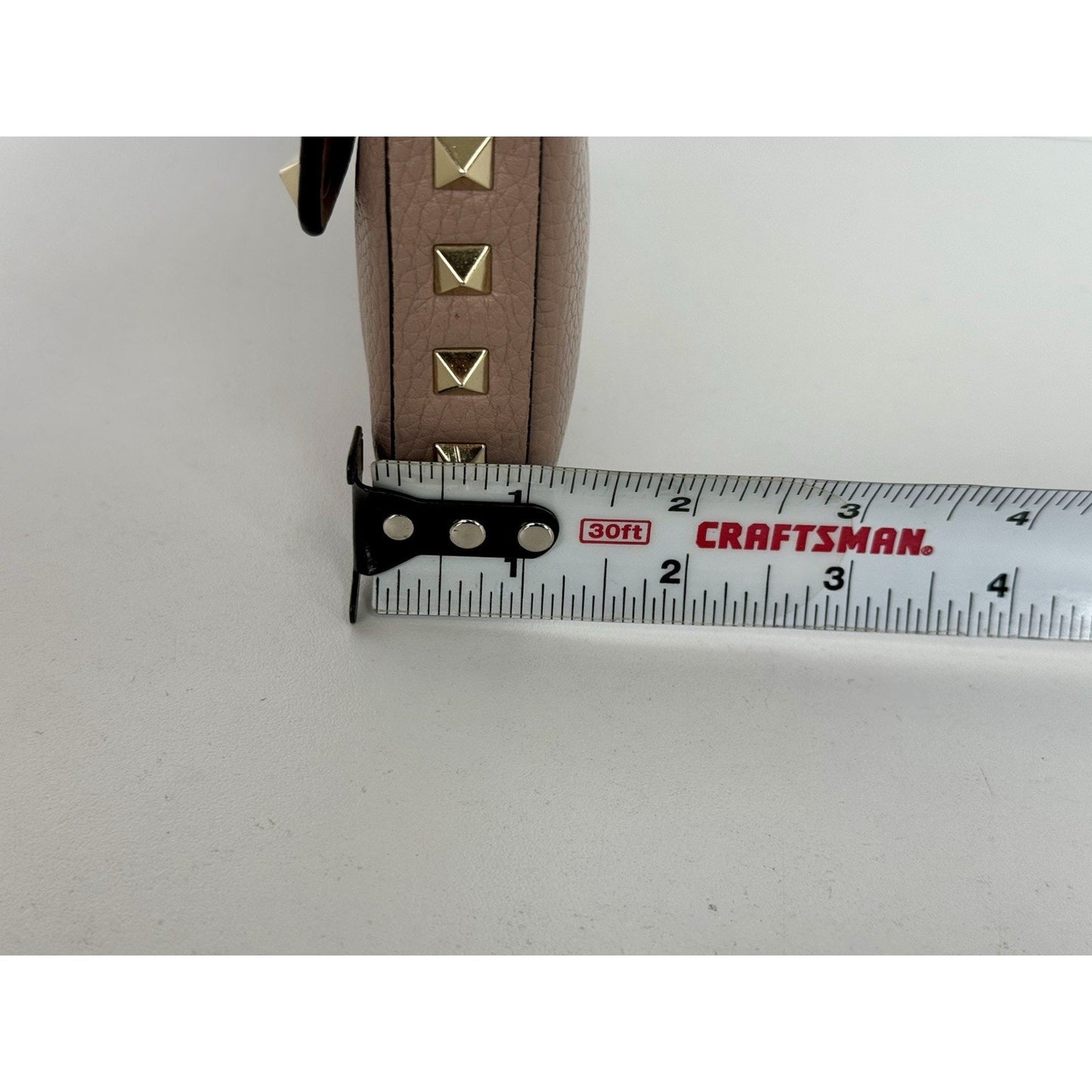 Valentino Rockstud Top Handle Mini Bag in Pastel Pink Grained Leather B-1