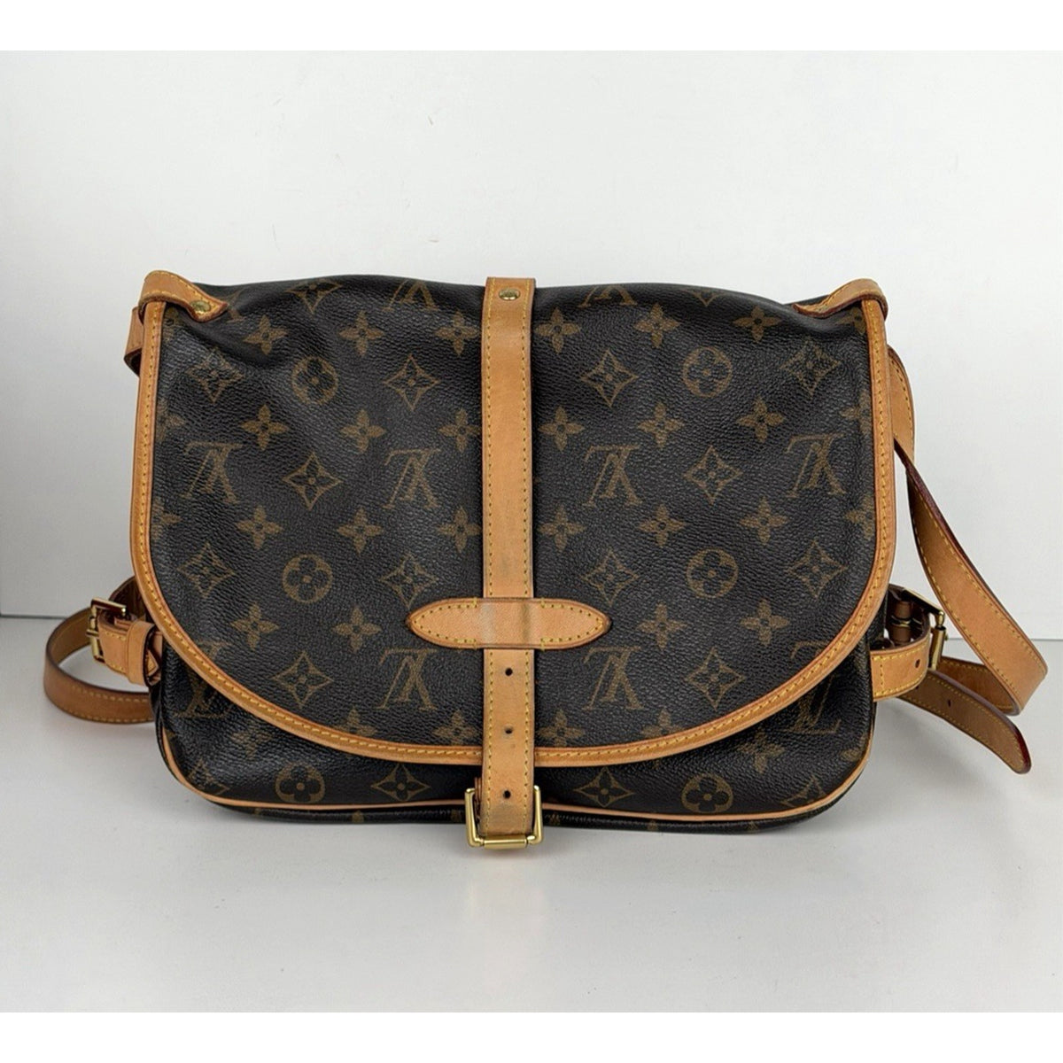 Louis Vuitton Saumur 30 Shoulder Bag in Brown Monogram Coated Canvas 2012 S-11