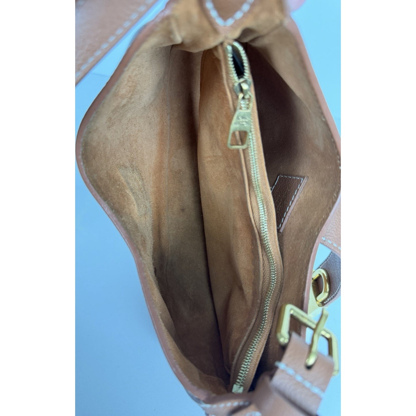 Louis Vuitton Grained Calfskin Low Key Shoulder Bag in Cognac Brown Leather