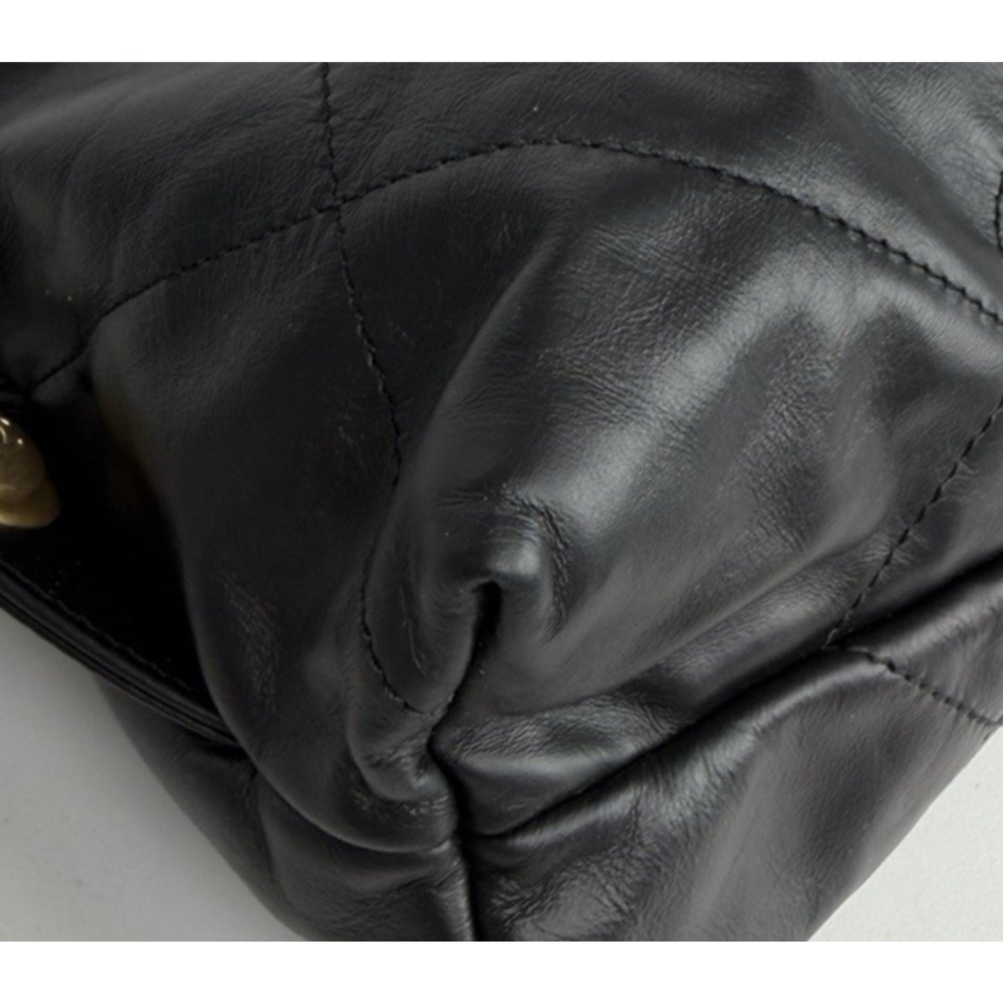 Chanel 22 Backpack Bag Small in Black Quilted Calfskin with Gold Hardware NFC C3