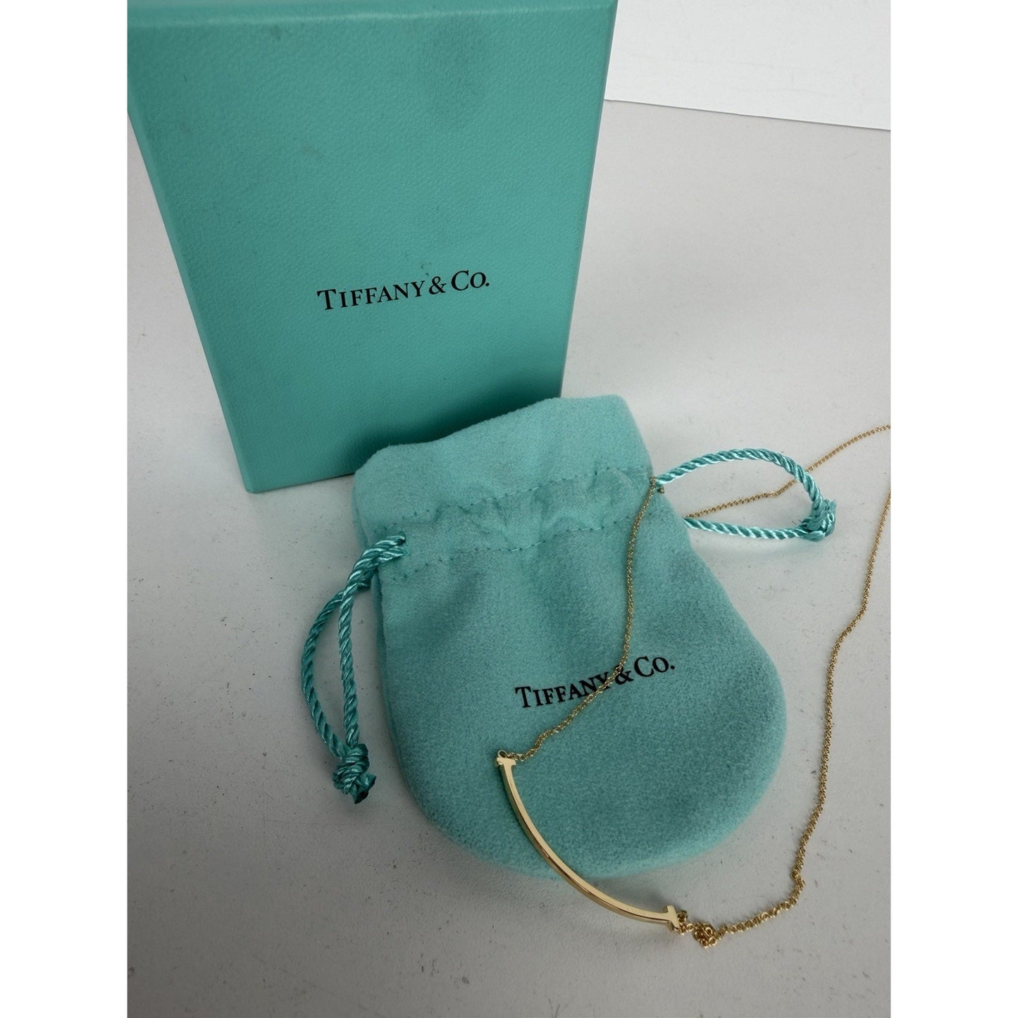 Tiffany & Co. Tiffany T Smile Necklace 18in in 18k Yellow Gold
