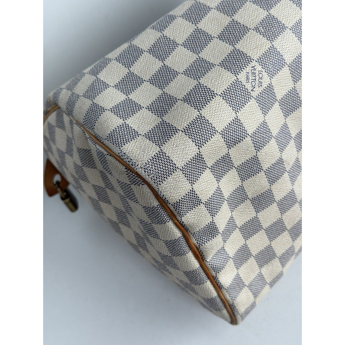 Louis Vuitton Speedy 35 Handbag in Damier Azur Coated Canvas GT Hardware 2010 U1