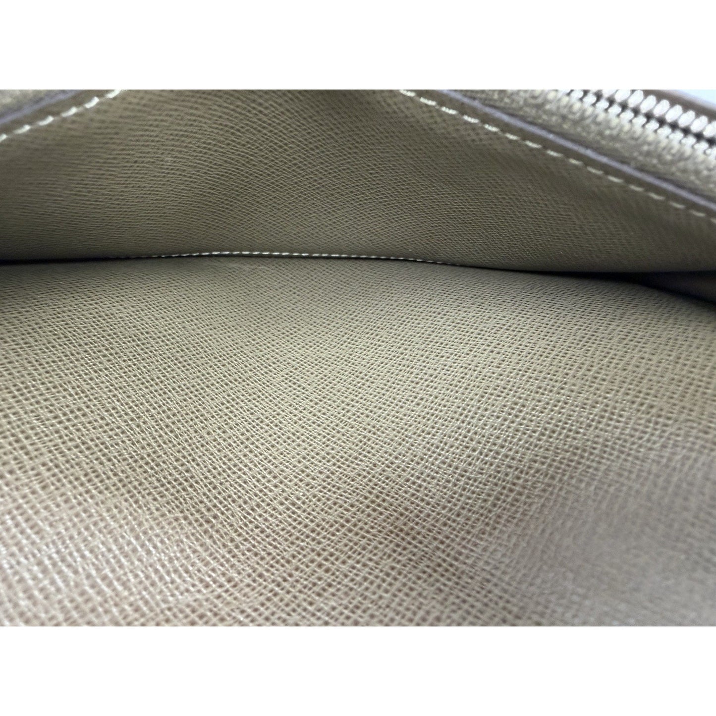 Louis Vuitton Taiga Brazza Long Wallet in Neutral Beige Leather 2013