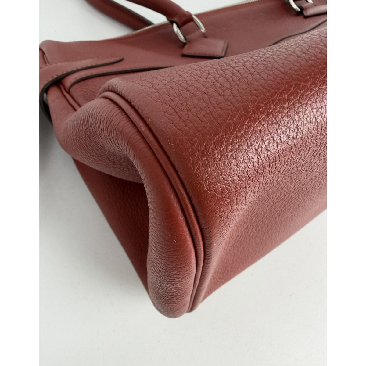 Hermes Clemence Atlas Shoulder Tote Bag 42 in Red Clemence Leather 2009 C-5