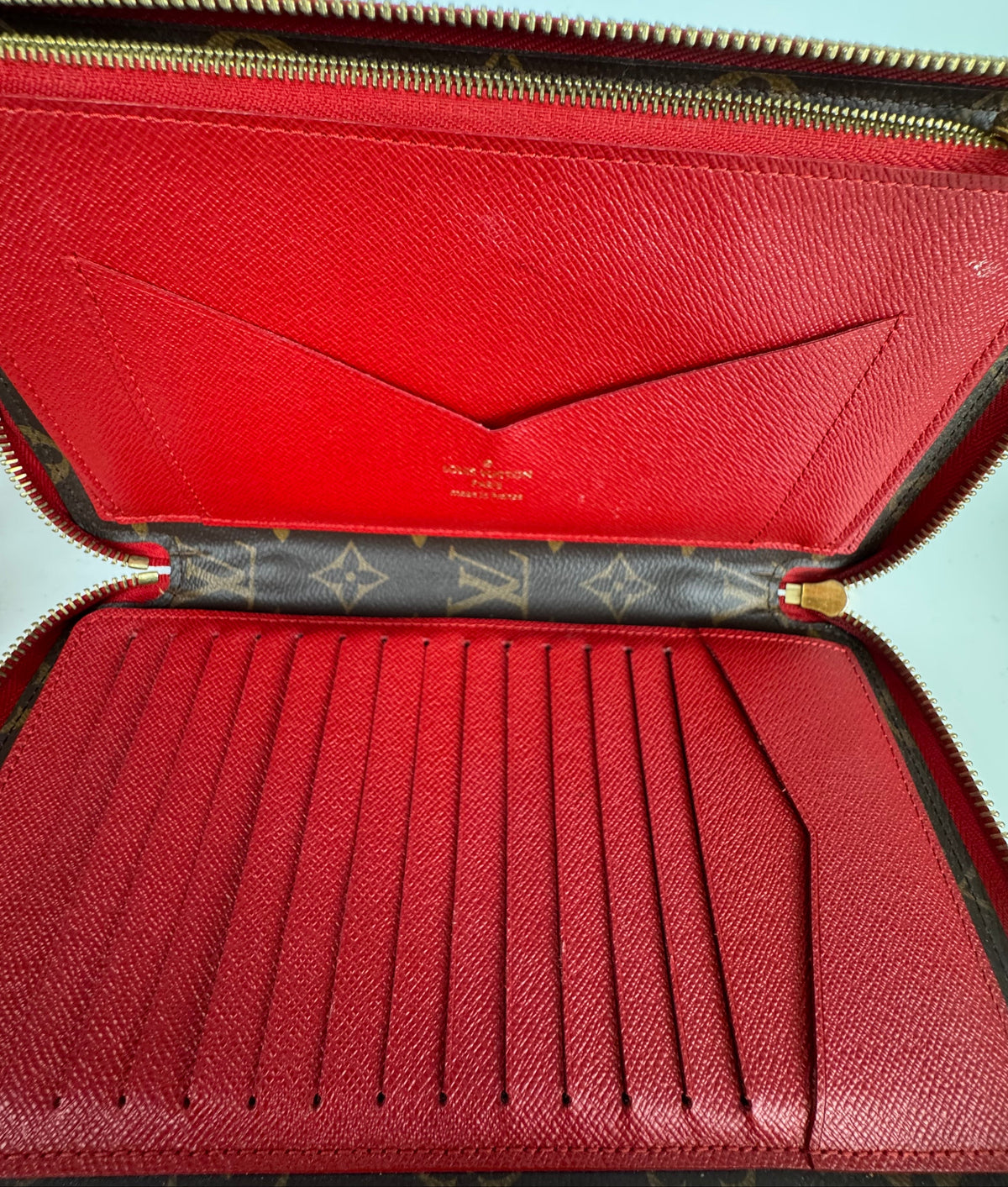 Louis Vuitton Zippy Retiro Wallet in Brown LV Monogram Coated Canvas 2015 YK2