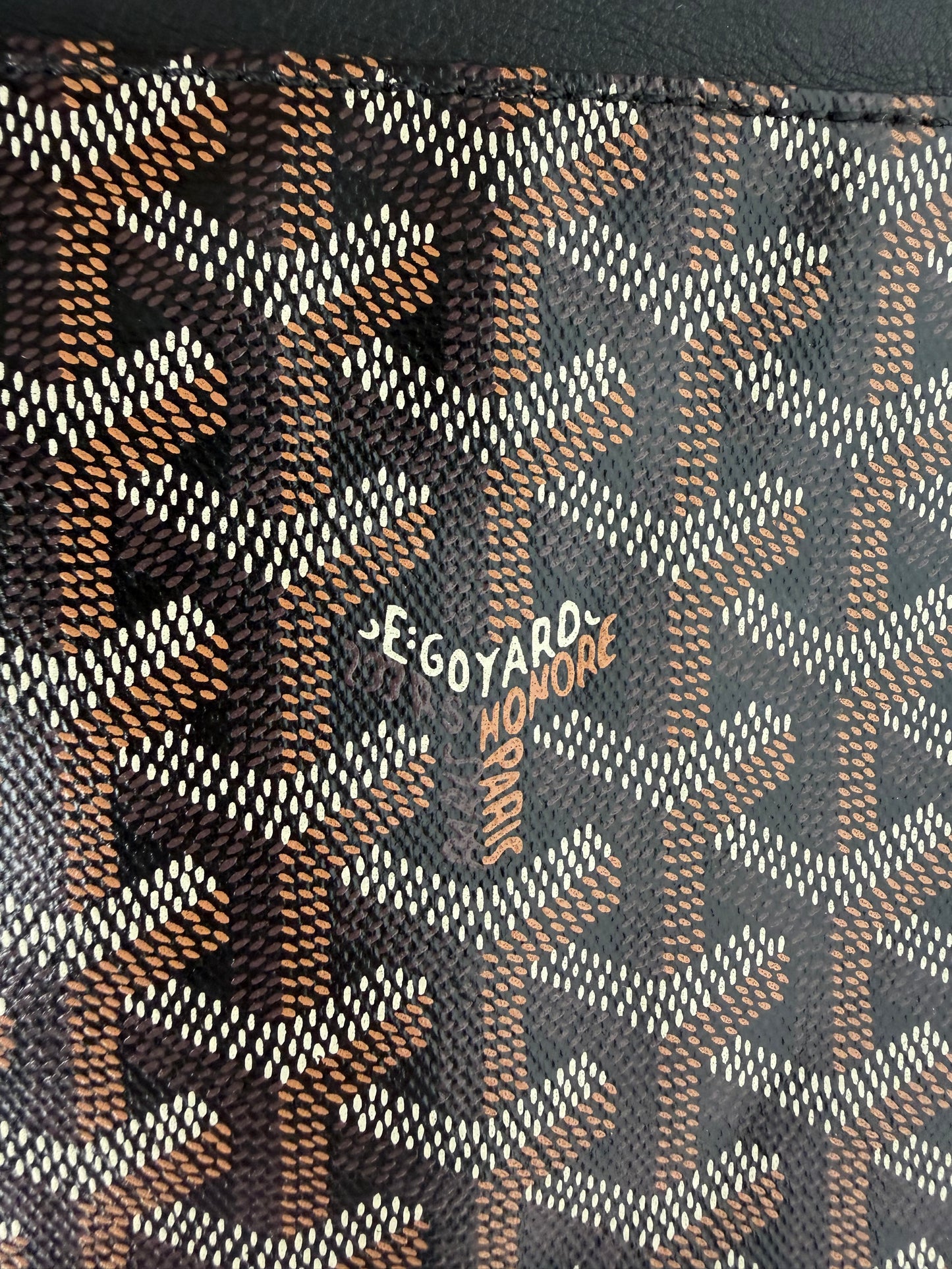 Goyard Sainte-Marie MM Fold Over Clutch Bag in Black Goyardine Coated Canvas YK-2