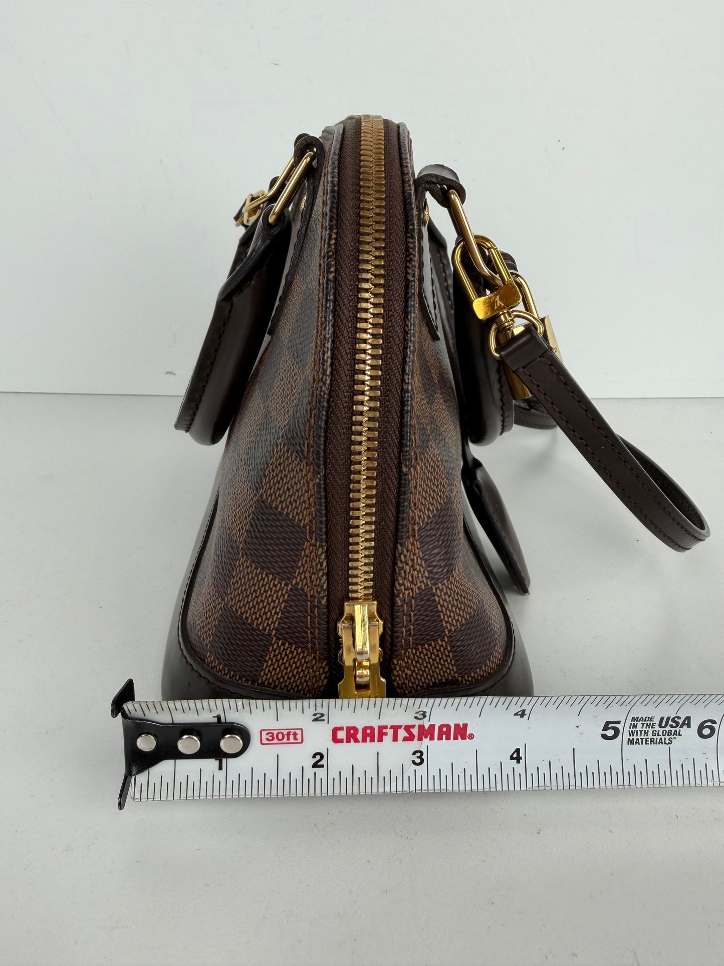 Louis Vuitton Alma BB Bag in Brown Damier Ebene Coated Canvas 2019 S-05