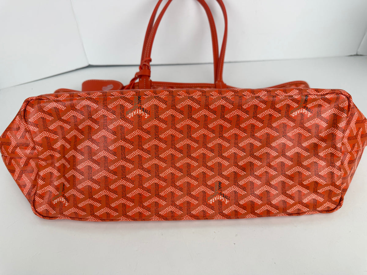 Goyard Goyardine St. Louis PM Goyard Tote in Orange Coated Canvas YD7