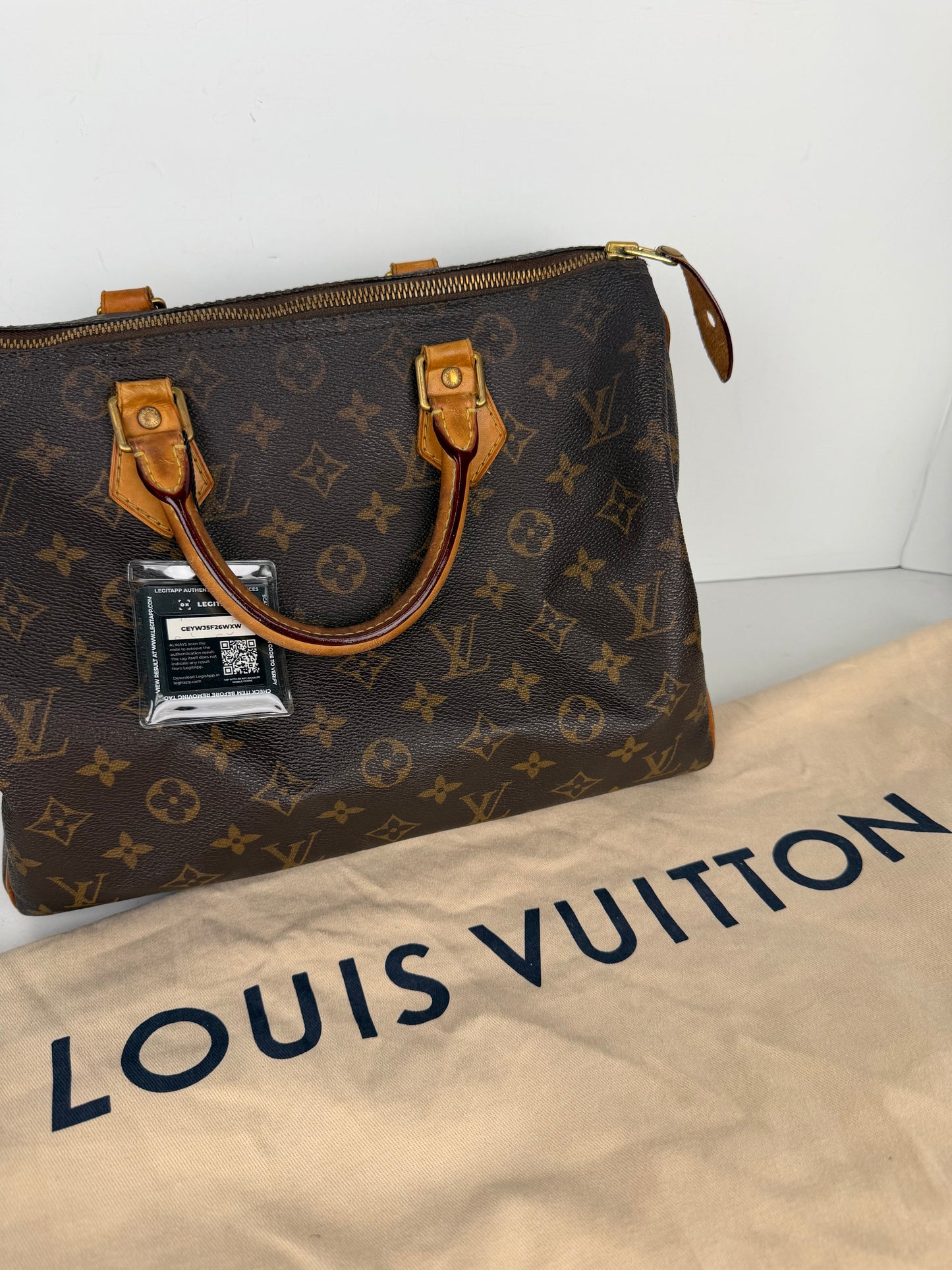 Louis Vuitton Speedy Bag 30 in Brown LV Monogram Coated Canvas 2007 YS