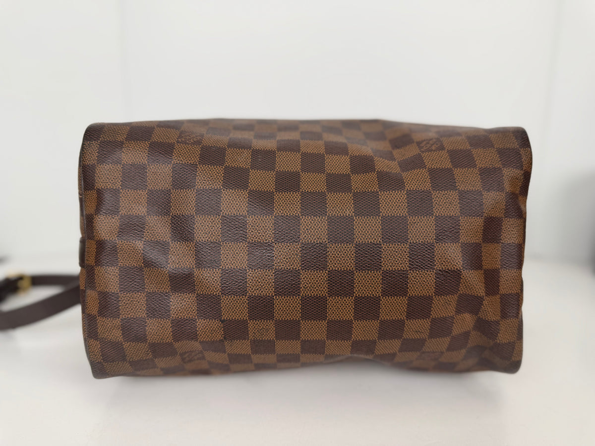 Louis Vuitton Damier Ebene Speedy Bandouliere 30 in Coated Canvas YC1