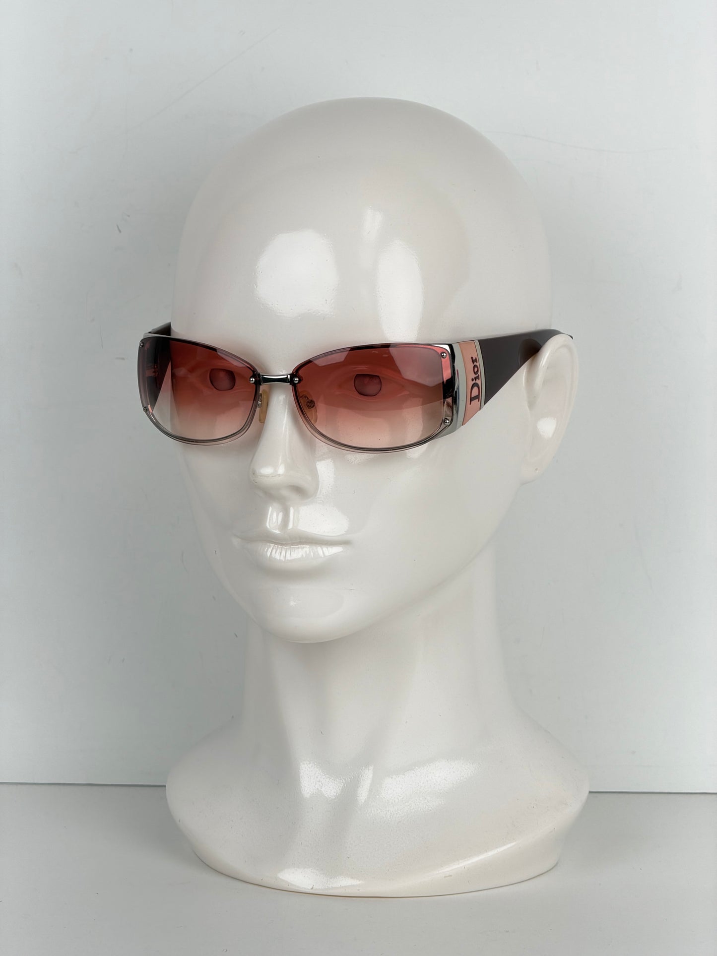 Christian Dior Subdior Sunglasses Vintage in Burgundy Frame with Red Ombre Lenses YK-3