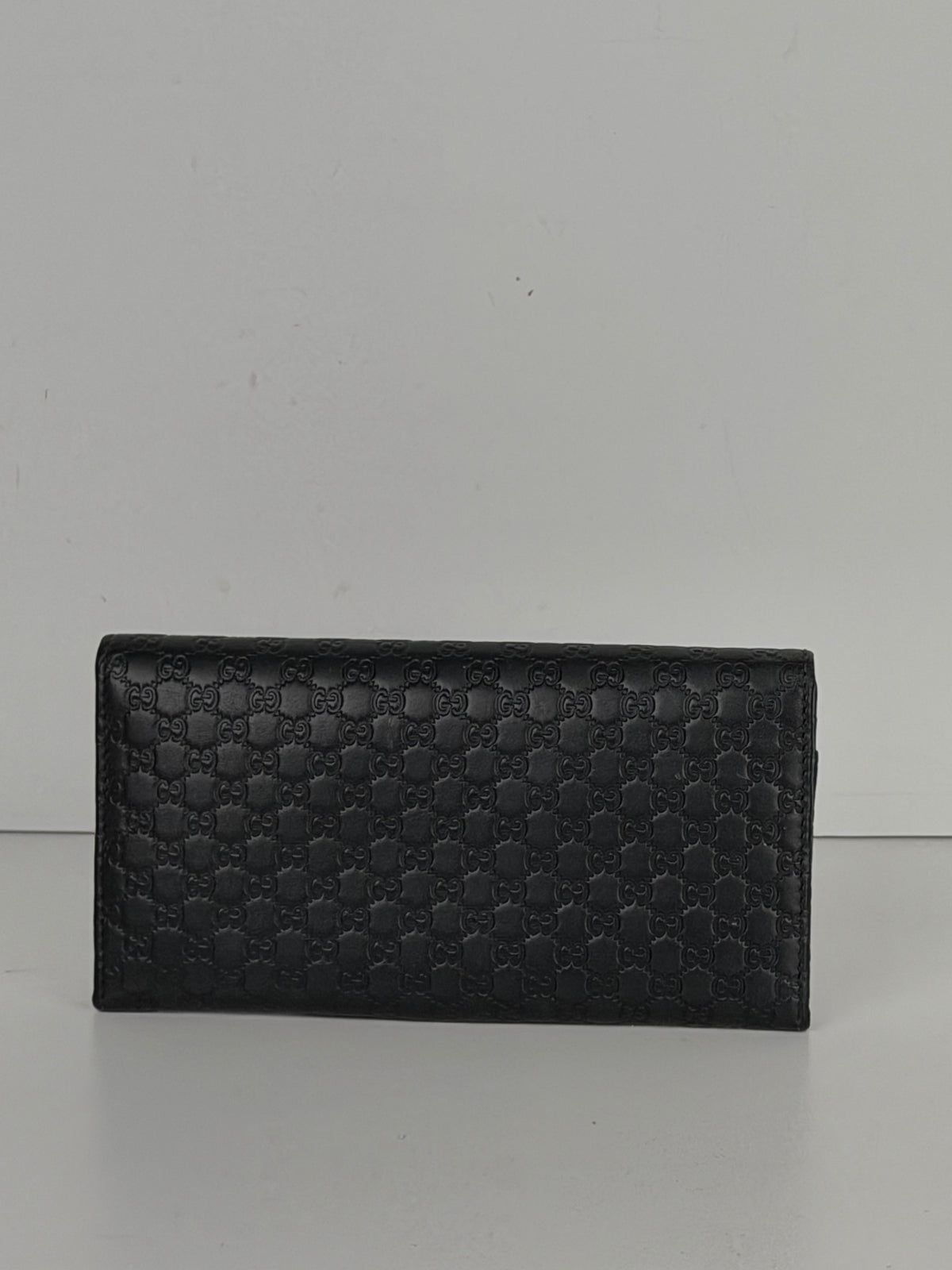 Gucci Microguccissima Continental Wallet in Black Leather K3