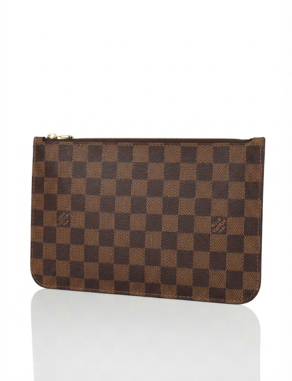 Louis Vuitton Neverfull Pouch in Damier Ebene Coated Canvas YK-2
