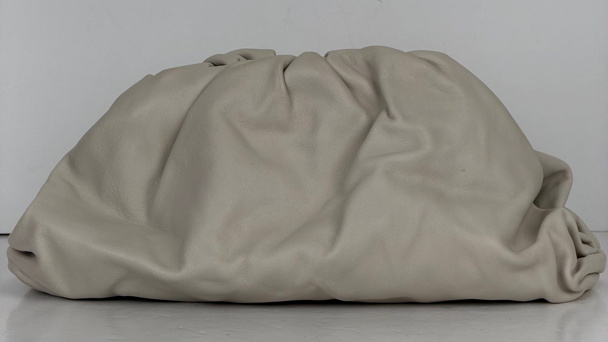 Bottega Veneta The Pouch Oversized Clutch in Off White Smooth Butter Calfskin Leather S05