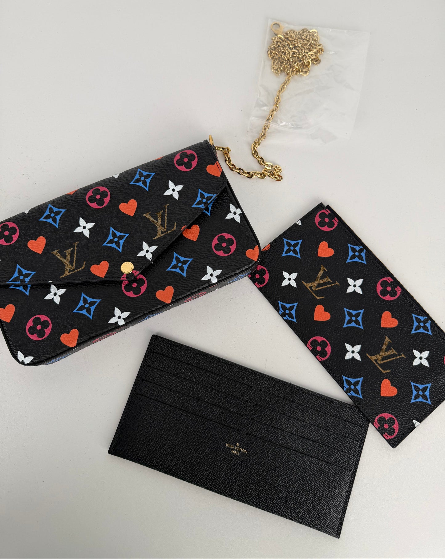 Louis Vuitton Game On Pochette Felicie Crossbody Bag in Black Multicolor Monogram Canvas 2020 YC-5