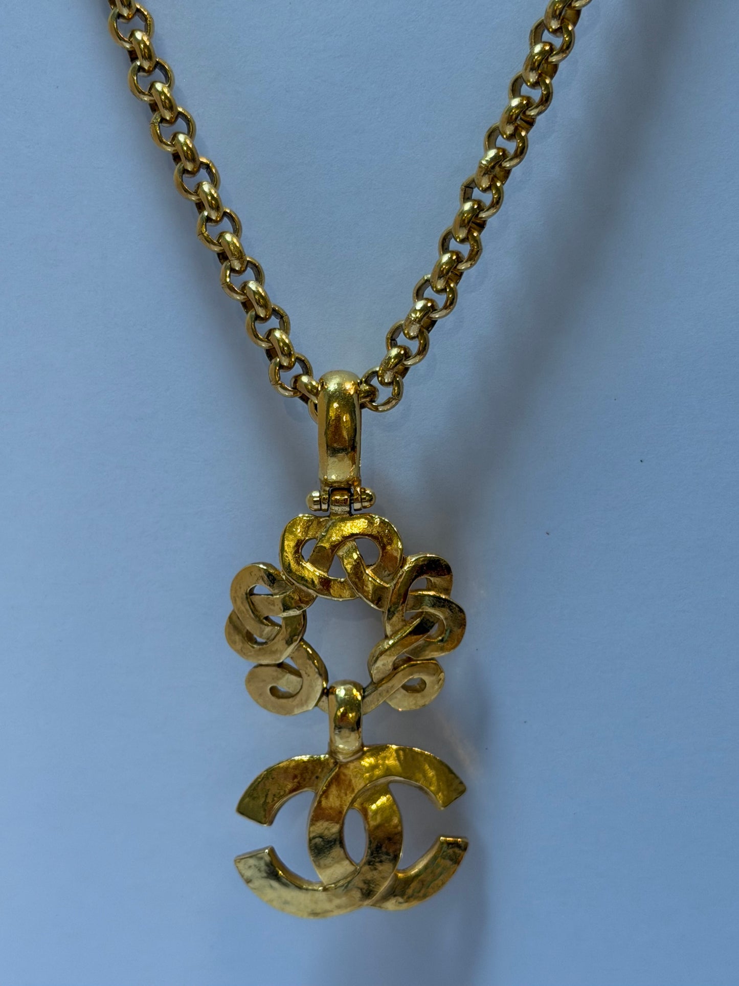 Chanel Vintage CC Logo Pendant Necklace