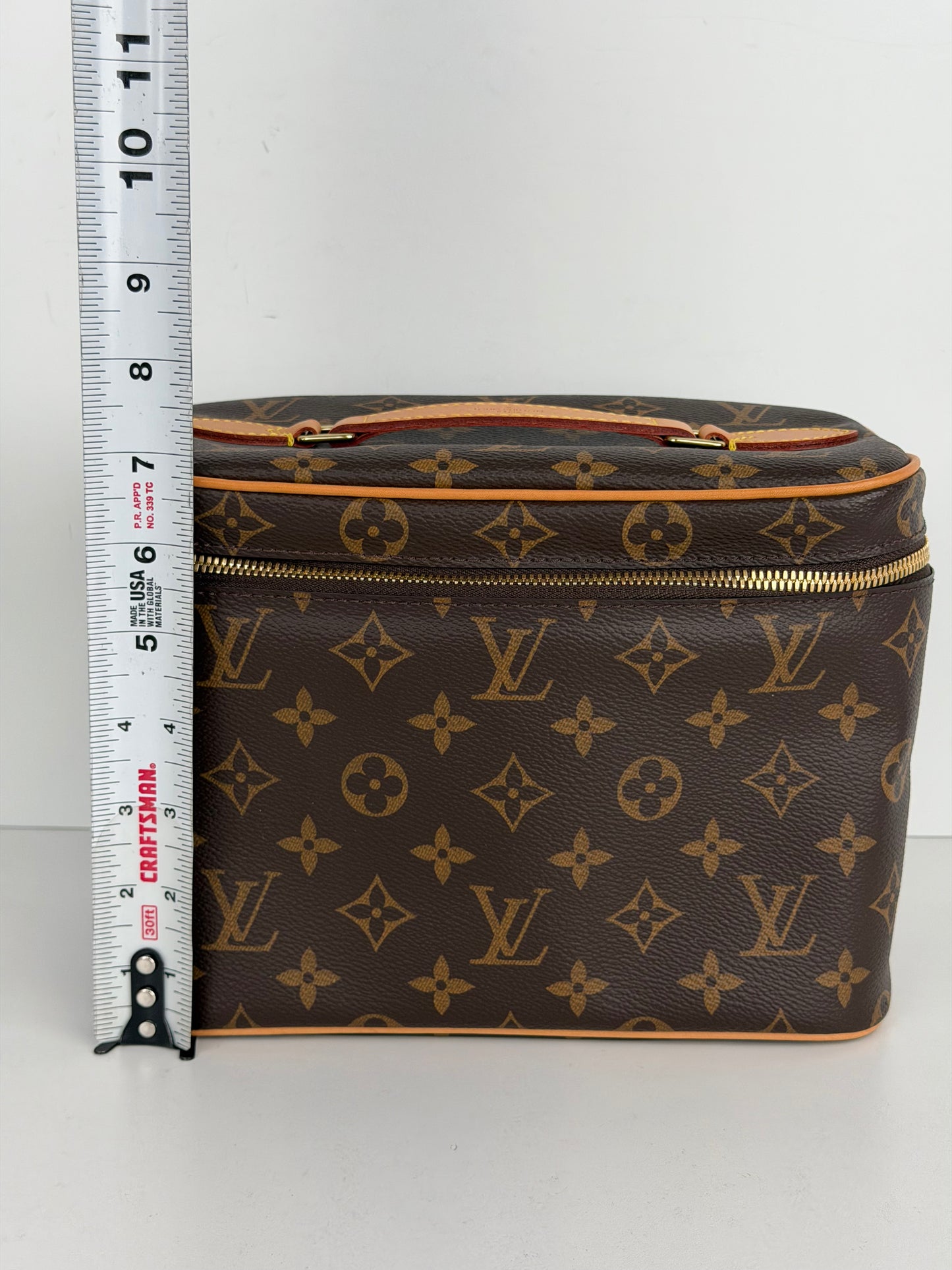 Louis Vuitton Nice BB Vanity Case Bag in Brown LV Monogram Coated Canvas NFC YS-10