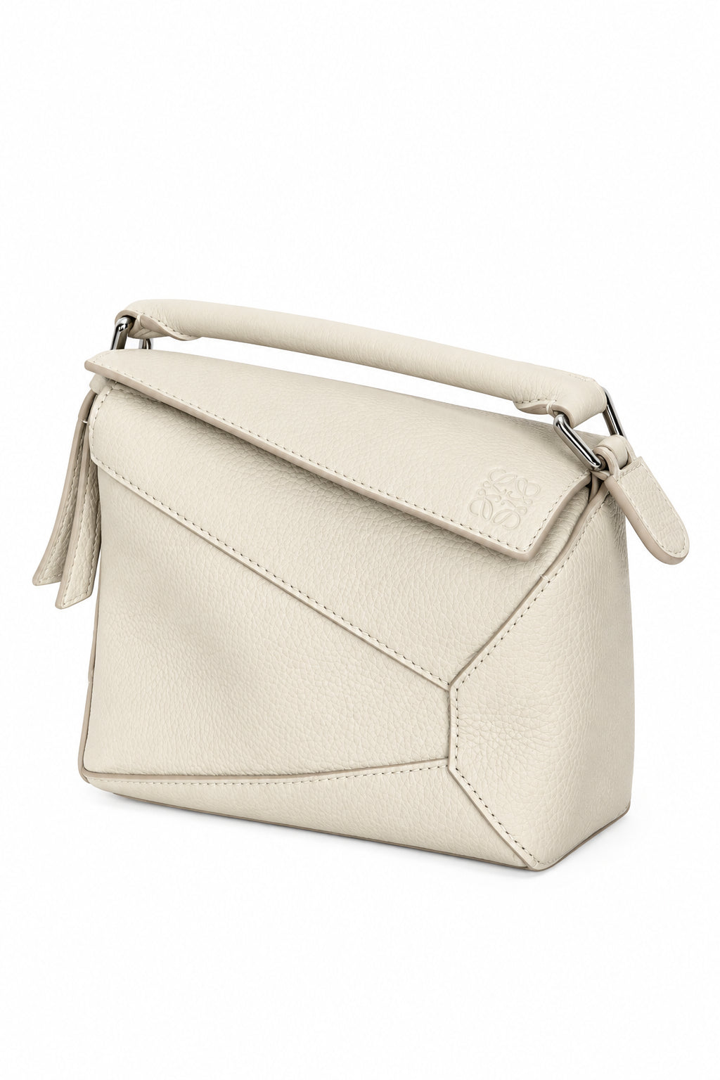 Loewe Puzzle Crossbody Mini Bag in White Leather YD-6