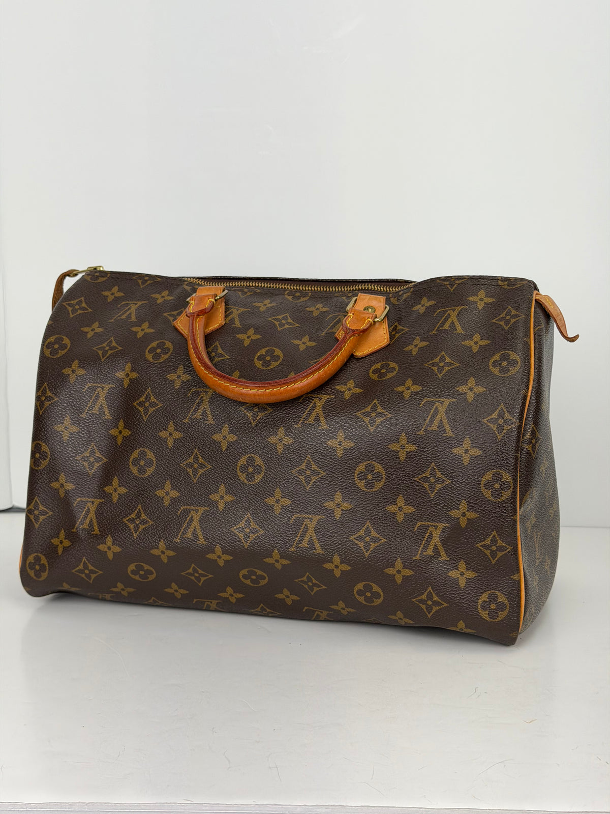 Louis Vuitton Speedy 35 Handbag in Brown LV Monogram Caoted Canvas 2011 YS
