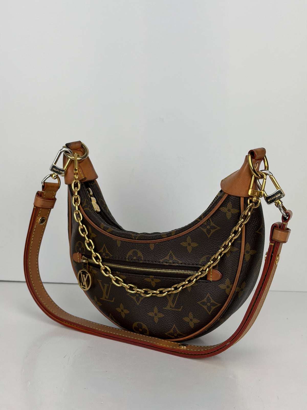Louis Vuitton Loop Shoulder Bag in Brown LV Monogram Coated Canvas NFC YC2