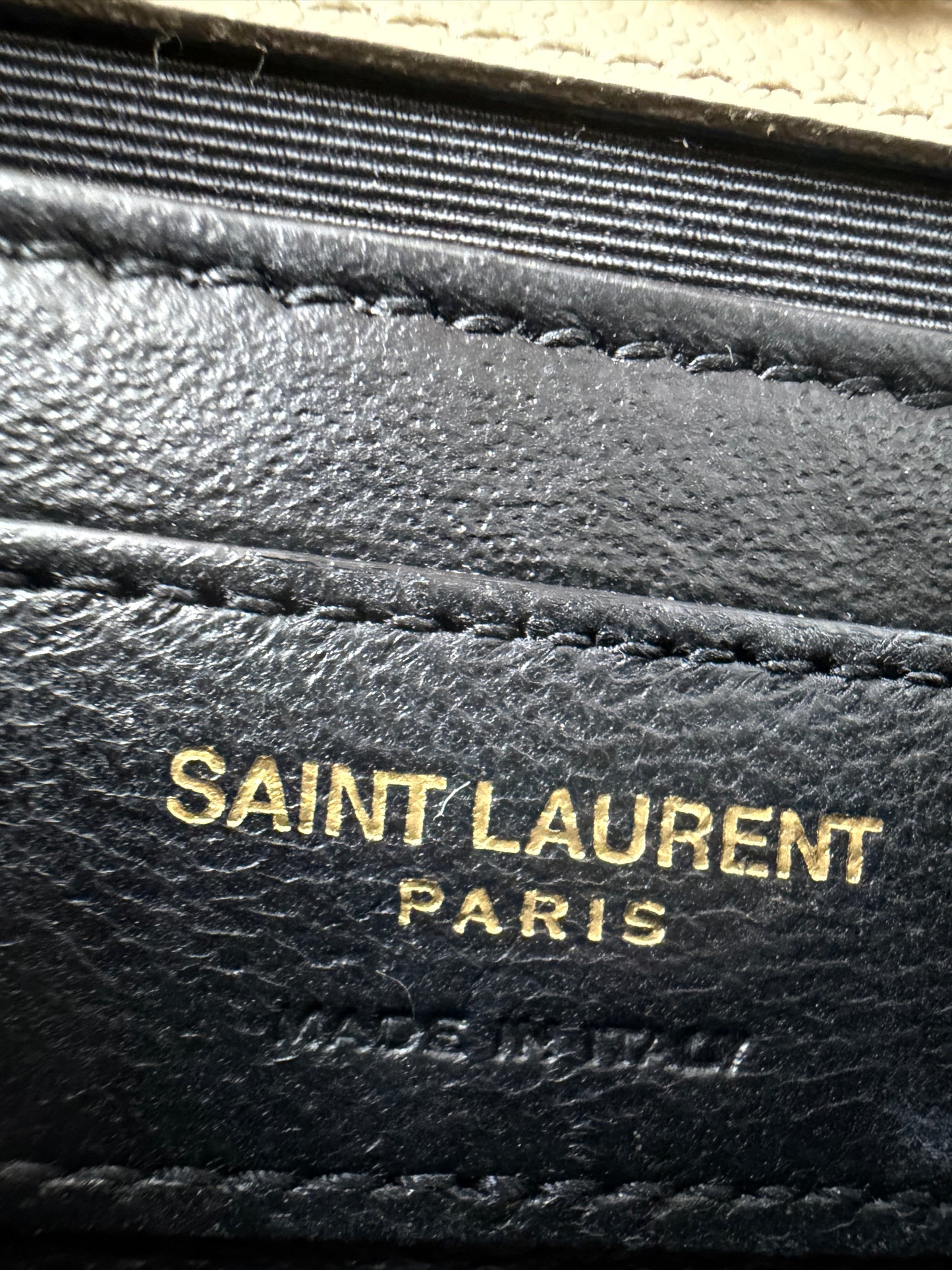 Saint Laurent Kate Chain Bag Small in Beige Grain de Poudre Embossed Leather YS